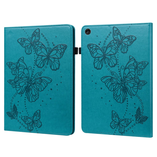 For Lenovo Tab M10 3rd Gen Embossed Butterfly Pattern Leather Tablet Case(Blue) - Lenovo by PMC Jewellery | Online Shopping South Africa | PMC Jewellery | Buy Now Pay Later Mobicred