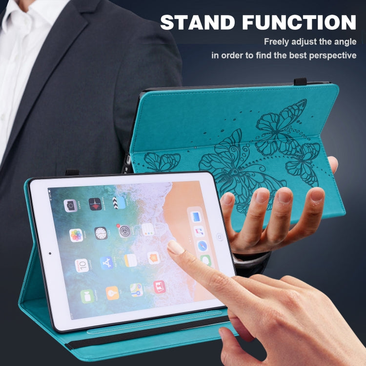 For OPPO Pad Air 2022 Embossed Butterfly Pattern Leather Tablet Case(Blue) - OPPO by PMC TechLife | Online Shopping South Africa | PMC TechLife | Buy Now Pay Later Mobicred