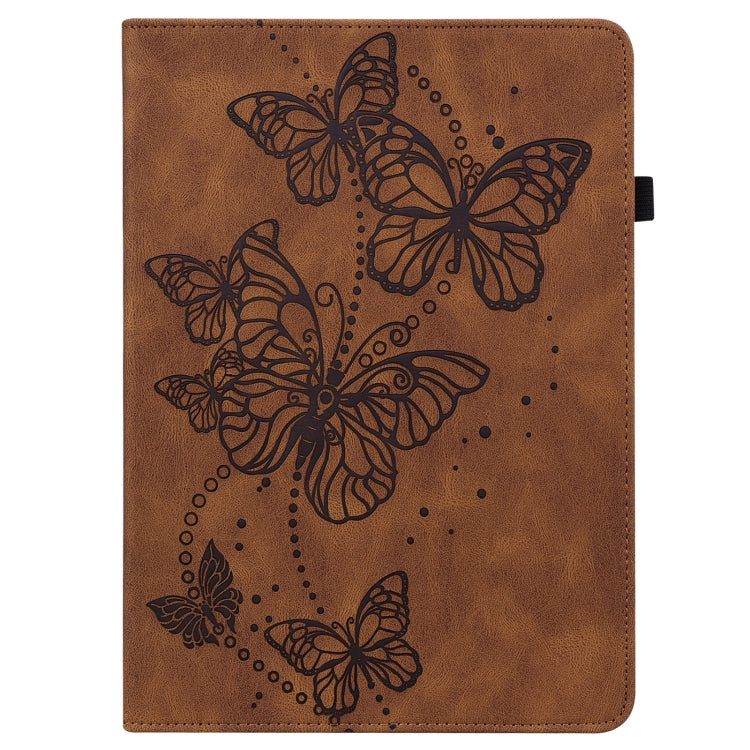 For OPPO Pad Air 2022 Embossed Butterfly Pattern Leather Tablet Case(Brown) - OPPO by PMC TechLife | Online Shopping South Africa | PMC TechLife | Buy Now Pay Later Mobicred