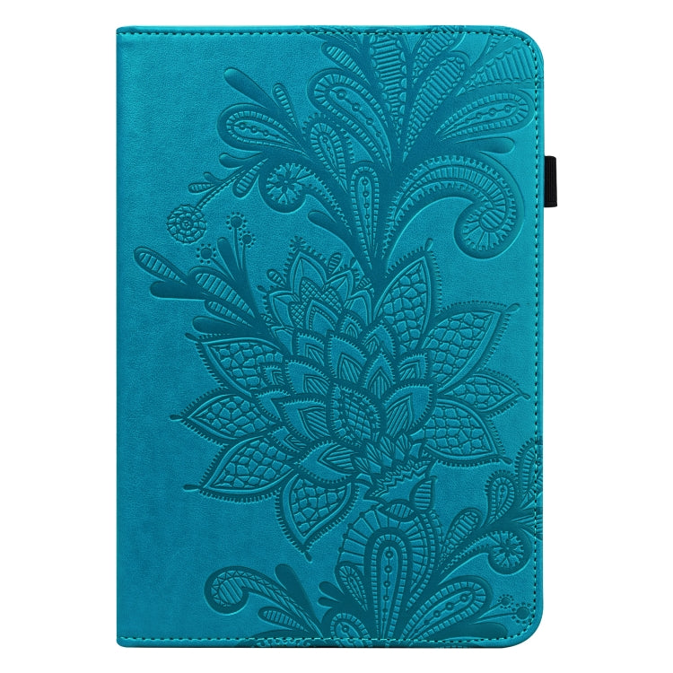 For Lenovo Tab M10 3rd Gen Lace Flower Embossing Pattern Leather Tablet Case(Blue) - Lenovo by PMC TechLife | Online Shopping South Africa | PMC TechLife | Buy Now Pay Later Mobicred