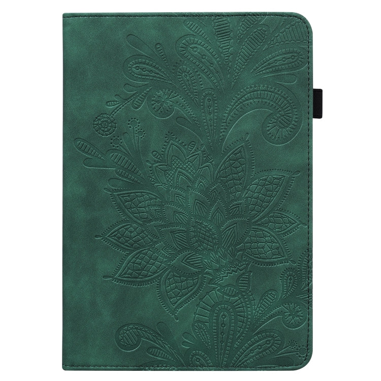 For Lenovo Tab M10 3rd Gen Lace Flower Embossing Pattern Leather Tablet Case(Green) - Lenovo by PMC TechLife | Online Shopping South Africa | PMC TechLife | Buy Now Pay Later Mobicred