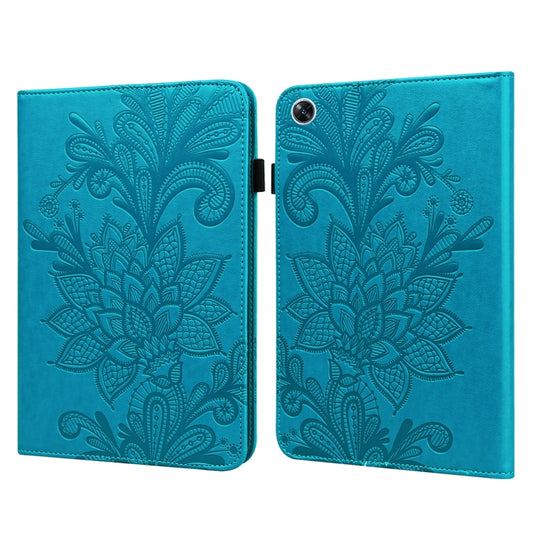 For OPPO Pad Air 2022 Lace Flower Embossing Pattern Leather Tablet Case(Blue) - OPPO by PMC Jewellery | Online Shopping South Africa | PMC Jewellery | Buy Now Pay Later Mobicred