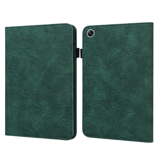 For OPPO Pad Air 2022 Lace Flower Embossing Pattern Leather Tablet Case(Green) - OPPO by PMC Jewellery | Online Shopping South Africa | PMC Jewellery | Buy Now Pay Later Mobicred