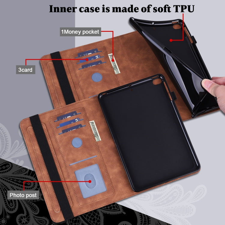 For Realme Pad X Lace Flower Embossing Pattern Leather Tablet Case(Brown) - Realme by PMC TechLife | Online Shopping South Africa | PMC TechLife | Buy Now Pay Later Mobicred