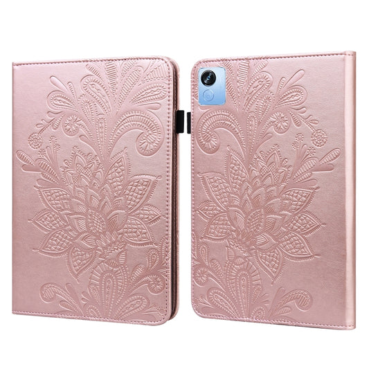 For Realme Pad X Lace Flower Embossing Pattern Leather Tablet Case(Pink) - Realme by PMC Jewellery | Online Shopping South Africa | PMC Jewellery | Buy Now Pay Later Mobicred