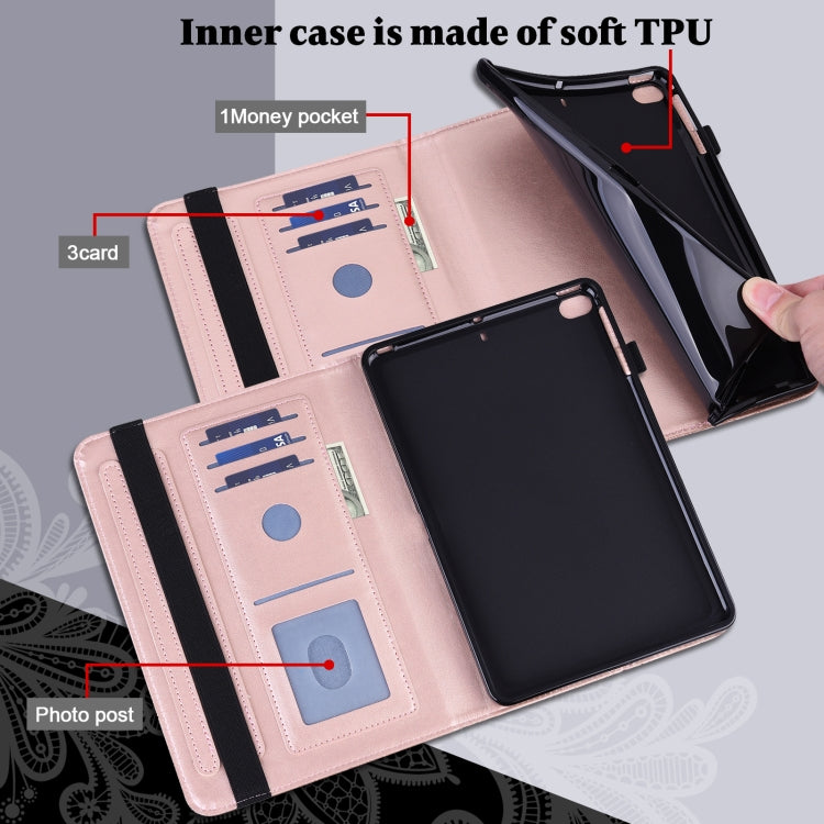 For Nokia T20 10.4 2021 Lace Flower Embossing Pattern Leather Tablet Case(Pink) - Nokia by PMC TechLife | Online Shopping South Africa | PMC TechLife | Buy Now Pay Later Mobicred