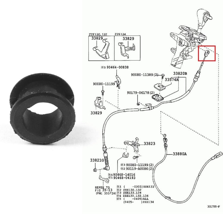 For Toyota Corolla 2003-2008 Car Automatic Transmission Gear Shifting Cable End Connector Bushing - Others by PMC TechLife | Online Shopping South Africa | PMC TechLife
