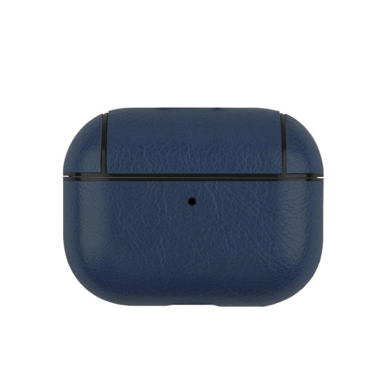 For AirPods Pro 2 Wireless Earphone Leather Shockproof Protective Case(Blue) - For AirPods Pro 2 by PMC Jewellery | Online Shopping South Africa | PMC Jewellery | Buy Now Pay Later Mobicred