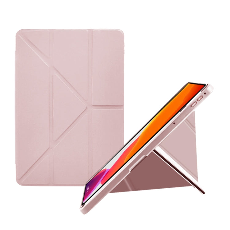 For OPPO Pad 11 2022 Acrylic 2 in 1 Y-fold Smart Leather Tablet Case(Pink) - OPPO by PMC TechLife | Online Shopping South Africa | PMC TechLife | Buy Now Pay Later Mobicred