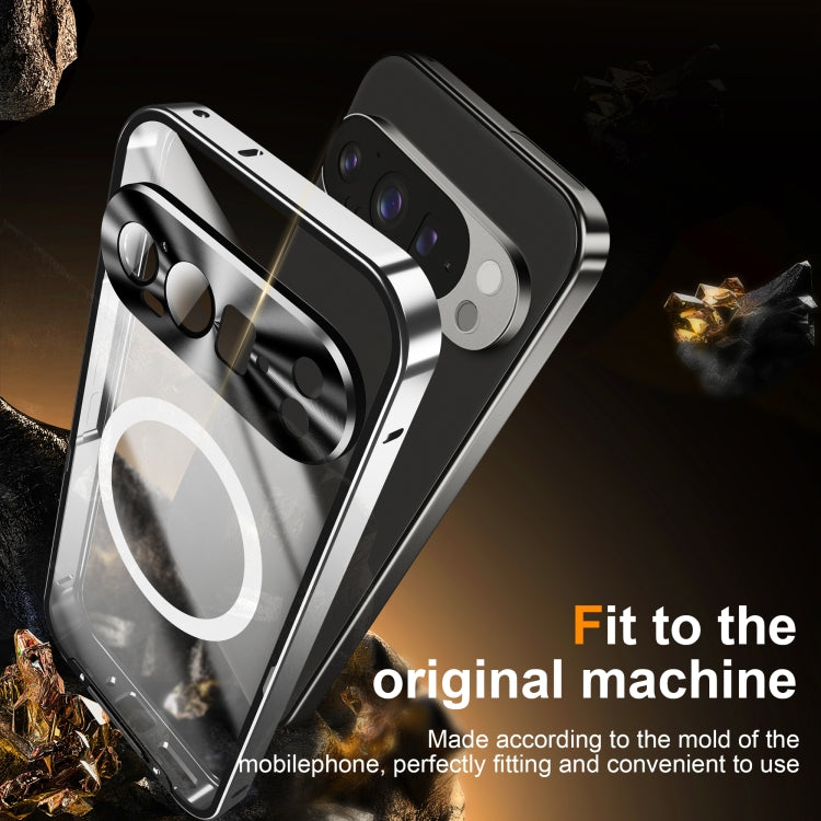 For Google Pixel 9 Pro MagSafe Magnetic Frosted Metal Phone Case(Silver) - Google Cases by PMC TechLife | Online Shopping South Africa | PMC TechLife | Buy Now Pay Later Mobicred