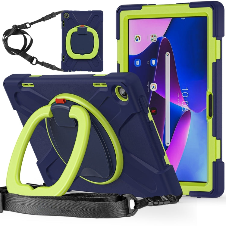 For Lenovo Tab M10 10.1 3rd Gen Silicone + PC Protective Tablet Case(Navy Blue Lime) - Lenovo by PMC TechLife | Online Shopping South Africa | PMC TechLife | Buy Now Pay Later Mobicred