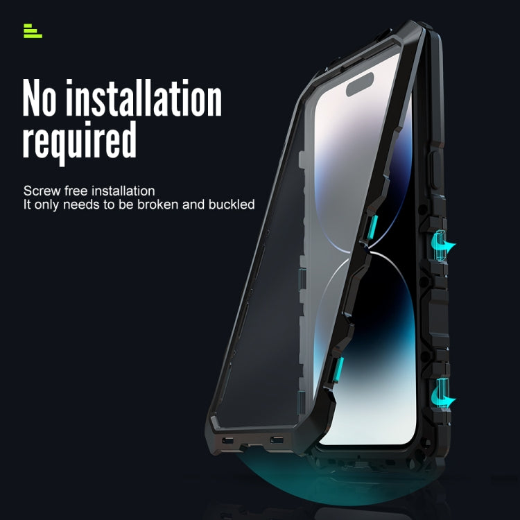 For iPhone 14 Pro R-JUST Life Waterproof Dustproof Shockproof Phone Case(Silver) - free shipping - PMC TechLife - Order now!