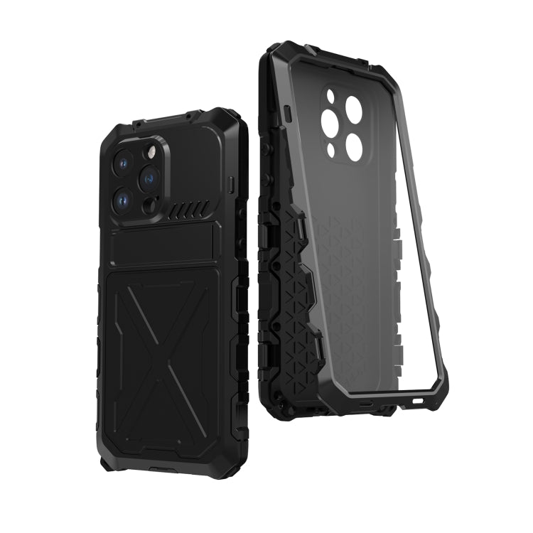 For iPhone 14 R-JUST Life Waterproof Dustproof Shockproof Phone Case(Black) - free shipping - PMC TechLife - Order now!