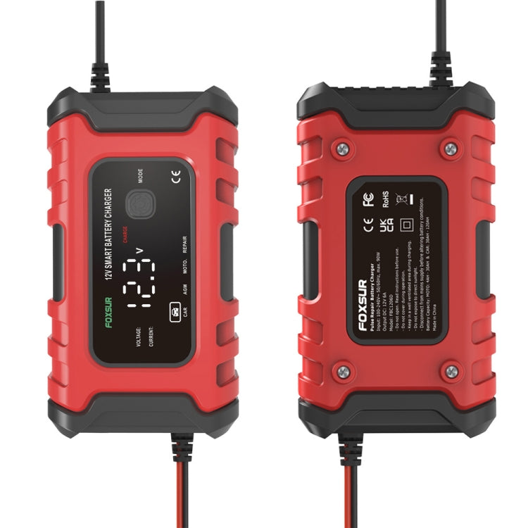 FOXSUR 6A 12V Motorcycle / Car Smart Battery Charger, Plug Type:AU Plug(Red) - free shipping - PMC TechLife - Order now!