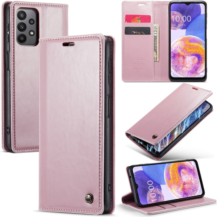 For Samsung Galaxy A23 / M23 CaseMe 003 Crazy Horse Texture Leather Phone Case(Rose Gold) - Galaxy Phone Cases by CaseMe | Online Shopping South Africa | PMC Jewellery | Buy Now Pay Later Mobicred