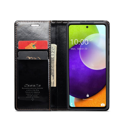 For Samsung Galaxy A52 CaseMe 003 Crazy Horse Texture Leather Phone Case(Black) - Galaxy Phone Cases by CaseMe | Online Shopping South Africa | PMC Jewellery | Buy Now Pay Later Mobicred