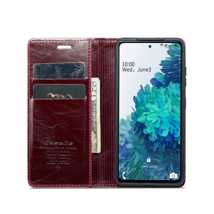 For Samsung Galaxy S20 FE CaseMe 003 Crazy Horse Texture Leather Phone Case(Wine Red) - Galaxy Phone Cases by CaseMe | Online Shopping South Africa | PMC Jewellery | Buy Now Pay Later Mobicred