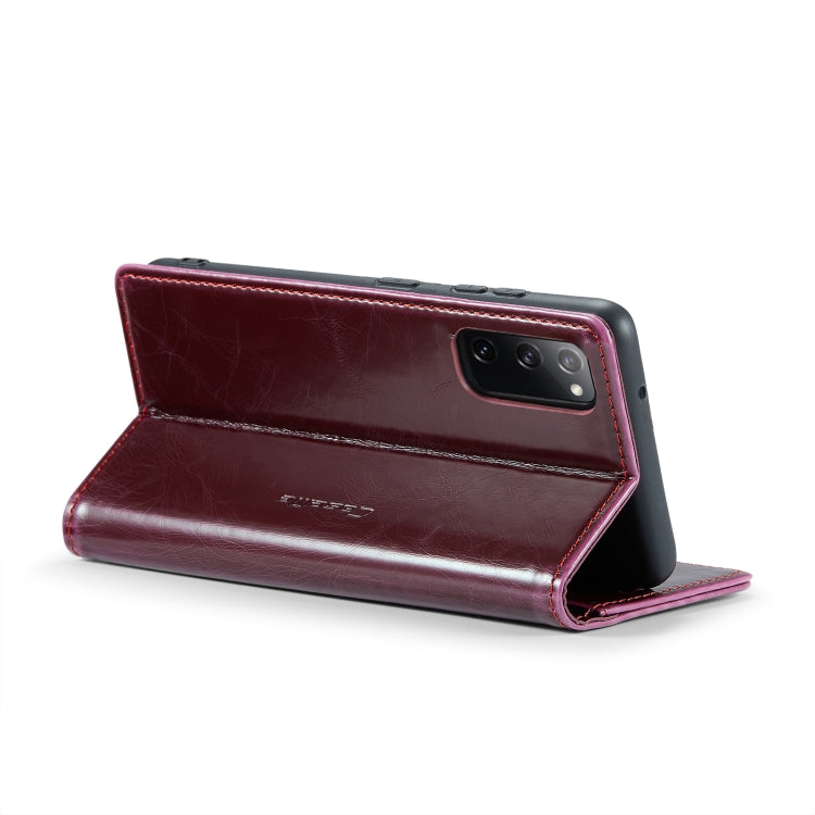 For Samsung Galaxy S20 FE CaseMe 003 Crazy Horse Texture Leather Phone Case(Wine Red) - Galaxy Phone Cases by CaseMe | Online Shopping South Africa | PMC Jewellery | Buy Now Pay Later Mobicred