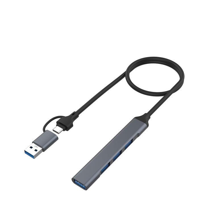 Onten OT-UCA9701 2 in 1 4-port Portable Multifunctional HUB Docking Station - USB HUB by Onten | Online Shopping South Africa | PMC TechLife | Buy Now Pay Later Mobicred
