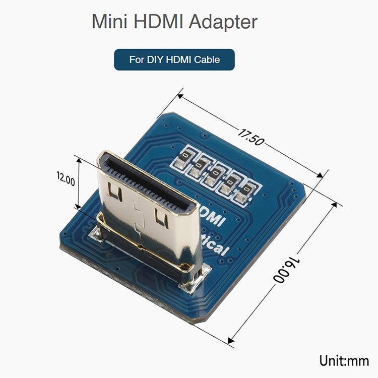 Waveshare Vertical Mini HDMI Plug Adapter Module For DIY HDMI Cable - free shipping - PMc TechLife - Order now!