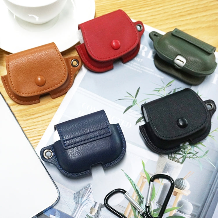 For AirPods Pro 2 Backpack Style PU Leather Earphone Protective Case with Lanyard(Light Brown) - For AirPods Pro 2 by PMC Jewellery | Online Shopping South Africa | PMC Jewellery | Buy Now Pay Later Mobicred