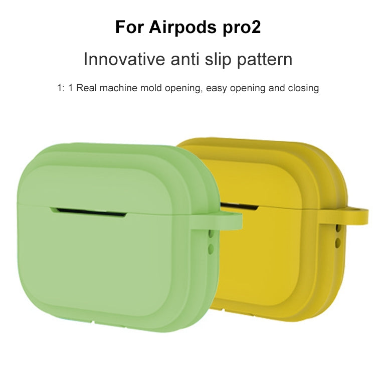 For AirPods Pro 2 Striped Shockproof Earphone Case(Grass Green) - For AirPods Pro 2 by PMC Jewellery | Online Shopping South Africa | PMC Jewellery | Buy Now Pay Later Mobicred