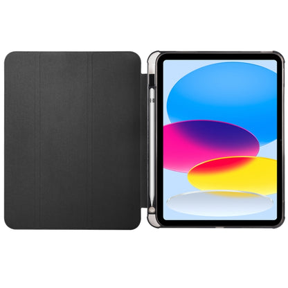 For iPad 10th Gen 10.9 2022 Four-corner Airbag Shockproof Three-fold Tablet Leather Case(Black) - iPad 10th Gen 10.9 Cases by PMC Jewellery | Online Shopping South Africa | PMC Jewellery