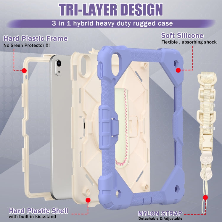 For iPad 2025 / 2022 Contrast Color Robot Shockproof Silicon + PC Tablet Protective Case(Purple beige) - iPad 2025 / 2022 Cases by PMC TechLife | Online Shopping South Africa | PMC TechLife | Buy Now Pay Later Mobicred