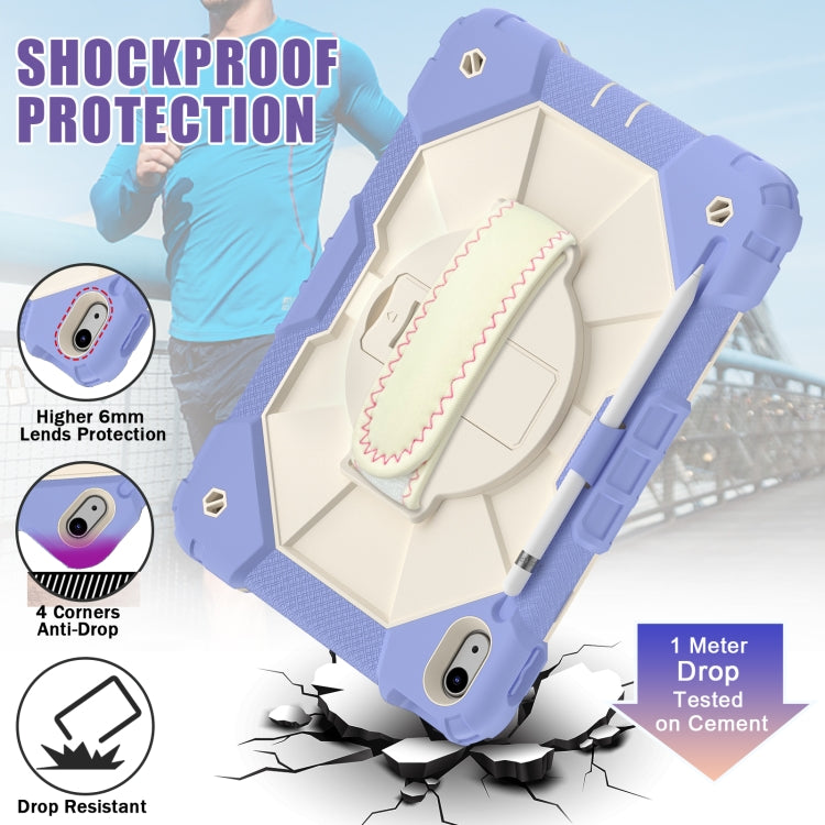 For iPad 2025 / 2022 Contrast Color Robot Shockproof Silicon + PC Tablet Protective Case(Purple beige) - iPad 2025 / 2022 Cases by PMC TechLife | Online Shopping South Africa | PMC TechLife | Buy Now Pay Later Mobicred