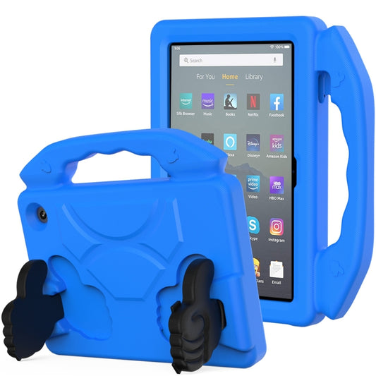 For Amazon Kindle Fire 7 2022 Children EVA Shockproof Tablet Case with Thumb Bracket(Blue) - Amazon by PMC Jewellery | Online Shopping South Africa | PMC Jewellery | Buy Now Pay Later Mobicred