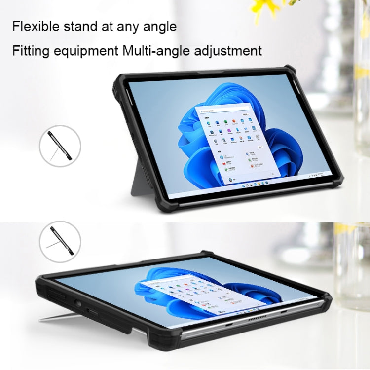 For Microsoft Surface Pro 9 Striped Hollow Tablet Case(Black) - free shipping - PMC TechLife - Order now!