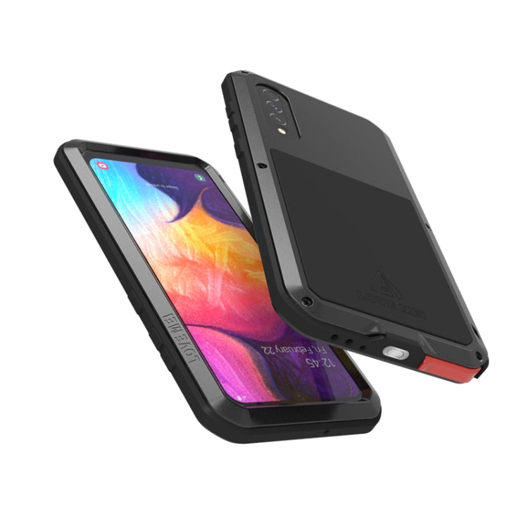 For Galaxy A50 LOVE MEI Metal Shockproof Waterproof Dustproof Protective Case(Red) - Galaxy Phone Cases by LOVE MEI | Online Shopping South Africa | PMC TechLife | Buy Now Pay Later Mobicred