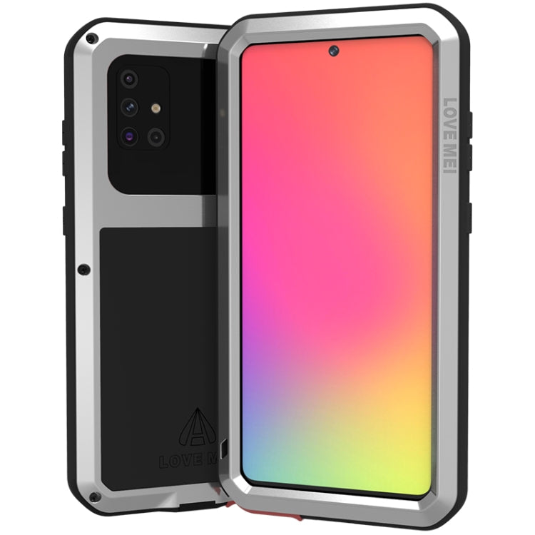 For Galaxy A71 LOVE MEI Metal Shockproof Waterproof Dustproof Protective Case(Silver) - Galaxy Phone Cases by LOVE MEI | Online Shopping South Africa | PMC Jewellery