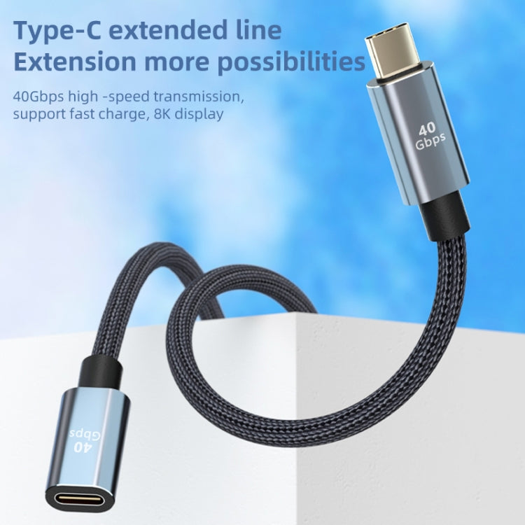 USB4.0 40Gbps Type-C Male to Female Extension Cable, Length:0.8m - free shipping - PMC TechLife - Order now!