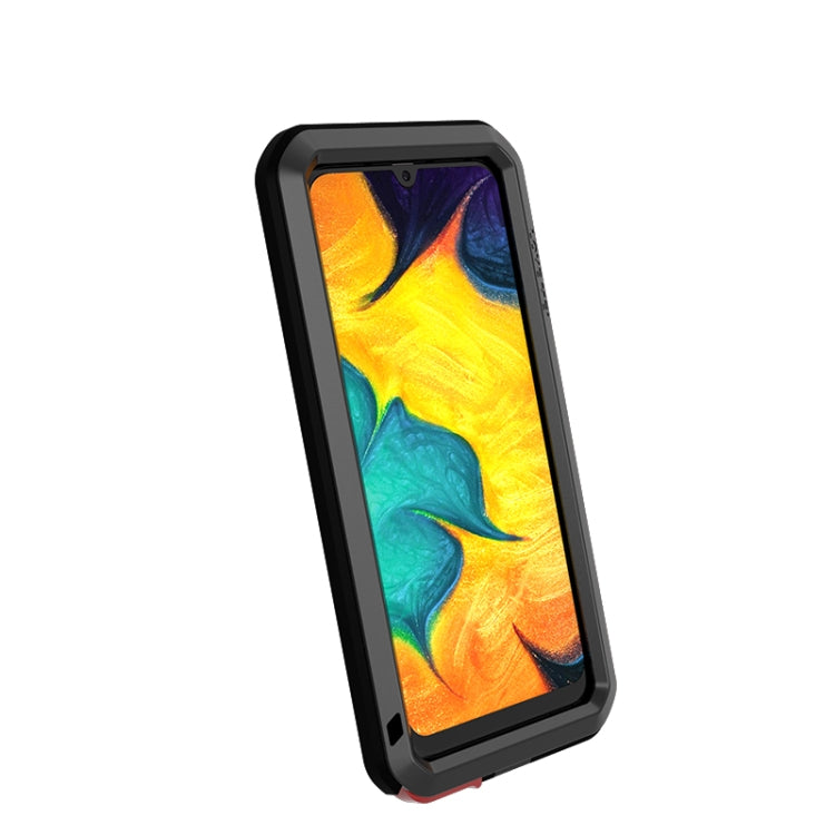 For Galaxy A30 LOVE MEI Metal Shockproof Waterproof Dustproof Protective Case(Black) - Galaxy Phone Cases by LOVE MEI | Online Shopping South Africa | PMC Jewellery