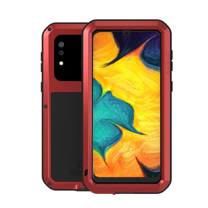 For Galaxy A30 LOVE MEI Metal Shockproof Waterproof Dustproof Protective Case(Red) - Galaxy Phone Cases by LOVE MEI | Online Shopping South Africa | PMC Jewellery