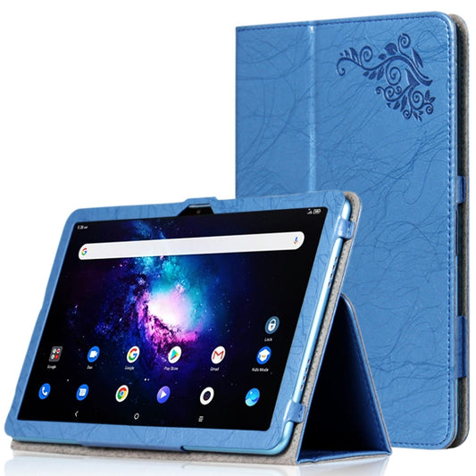 For TCL 10 TabMax 4G Printed Leather Tablet Case with Holder(Blue) - Others by PMC Jewellery | Online Shopping South Africa | PMC Jewellery | Buy Now Pay Later Mobicred