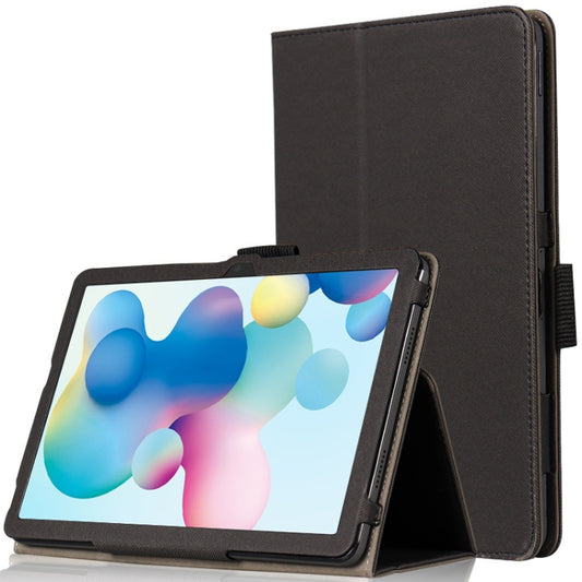 For TCL NxtPaper 10s Skin Texture Leather Tablet Case with Holder(Black) - Others by PMC Jewellery | Online Shopping South Africa | PMC Jewellery | Buy Now Pay Later Mobicred