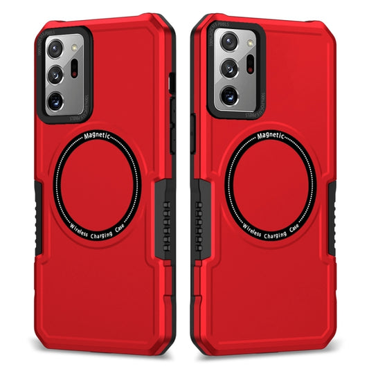 For Samsung Galaxy Note20 Ultra MagSafe Shockproof Armor Phone Case(Red) - Galaxy Phone Cases by PMC Jewellery | Online Shopping South Africa | PMC Jewellery