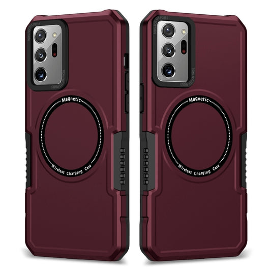 For Samsung Galaxy Note20 Ultra MagSafe Shockproof Armor Phone Case(Wine Red) - Galaxy Phone Cases by PMC Jewellery | Online Shopping South Africa | PMC Jewellery