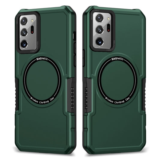 For Samsung Galaxy Note20 Ultra MagSafe Shockproof Armor Phone Case(Dark Green) - Galaxy Phone Cases by PMC Jewellery | Online Shopping South Africa | PMC Jewellery