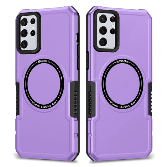 For Samsung Galaxy S23+ 5G MagSafe Shockproof Armor Phone Case(Purple) - Galaxy S23+ 5G Cases by PMC Jewellery | Online Shopping South Africa | PMC Jewellery