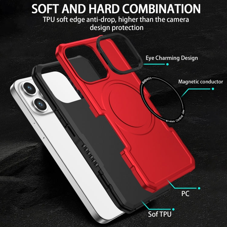 For Samsung Galaxy S21 5G MagSafe Shockproof Armor Phone Case(Red) - Galaxy S21 5G Cases by PMC TechLife | Online Shopping South Africa | PMC TechLife