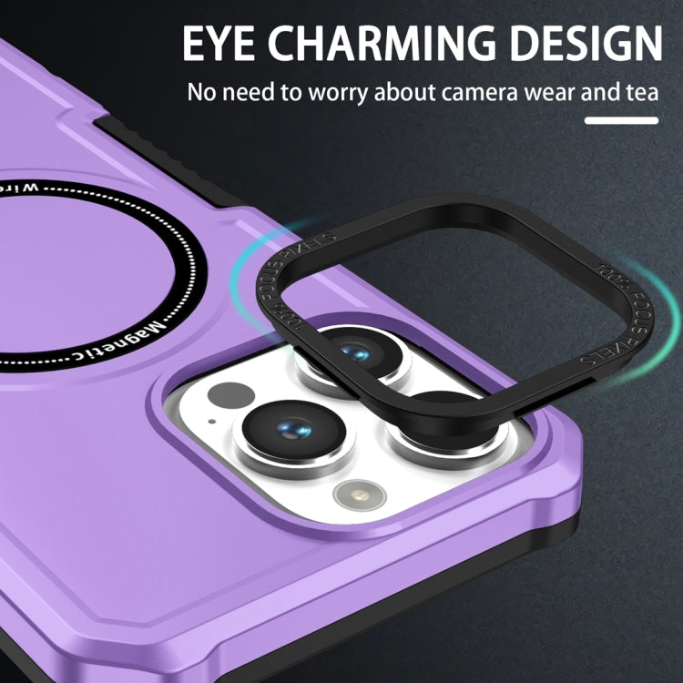 For Samsung Galaxy S21 5G MagSafe Shockproof Armor Phone Case(Purple) - Galaxy S21 5G Cases by PMC TechLife | Online Shopping South Africa | PMC TechLife