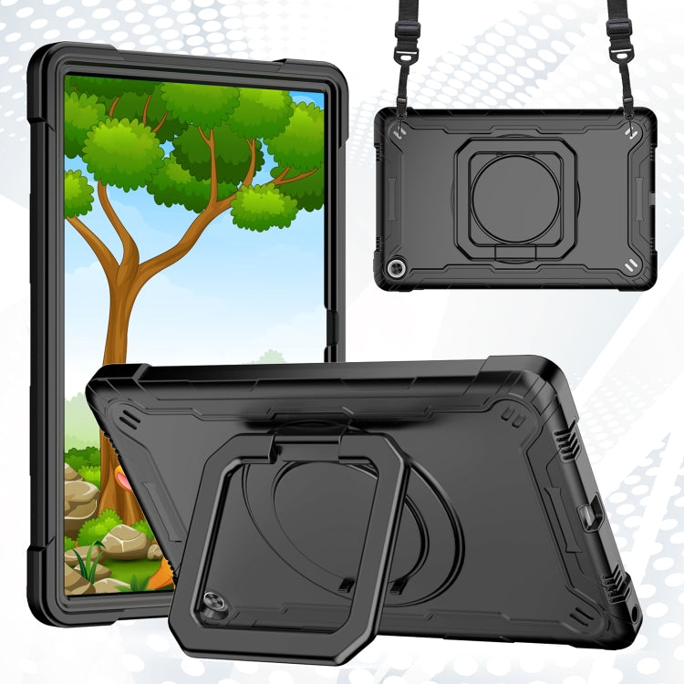 For Lenovo Tab M10 Plus 10.6 3rd Gen 2022 Silicone + PC Bracelet Holder Tablet Case(Black) - Lenovo by PMC TechLife | Online Shopping South Africa | PMC TechLife | Buy Now Pay Later Mobicred