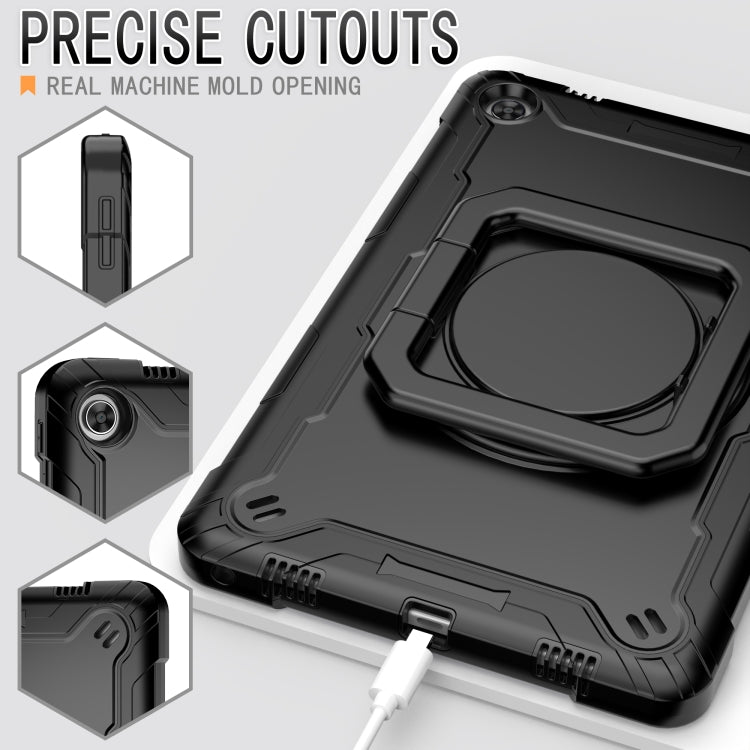 For Lenovo Tab M10 Plus 10.6 3rd Gen 2022 Silicone + PC Bracelet Holder Tablet Case(Black) - Lenovo by PMC TechLife | Online Shopping South Africa | PMC TechLife | Buy Now Pay Later Mobicred