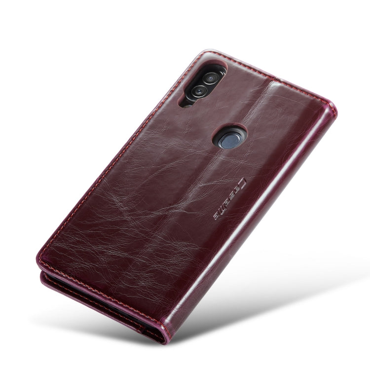 For Samsung Galaxy A20／A30／M10S CaseMe 003 Crazy Horse Texture Leather Phone Case(Wine Red) - Galaxy Phone Cases by CaseMe | Online Shopping South Africa | PMC Jewellery | Buy Now Pay Later Mobicred