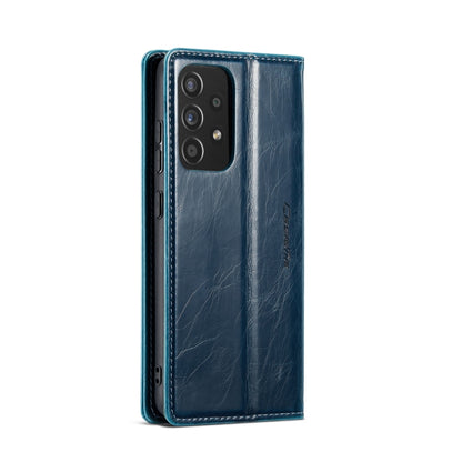 For Samsung Galaxy A33 5G CaseMe 003 Crazy Horse Texture Leather Phone Case(Blue) - Galaxy Phone Cases by CaseMe | Online Shopping South Africa | PMC Jewellery | Buy Now Pay Later Mobicred