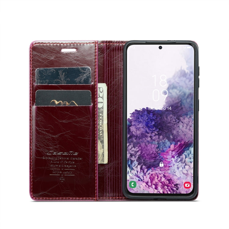 For Samsung Galaxy S20 CaseMe 003 Crazy Horse Texture Leather Phone Case(Wine Red) - Galaxy Phone Cases by CaseMe | Online Shopping South Africa | PMC Jewellery | Buy Now Pay Later Mobicred