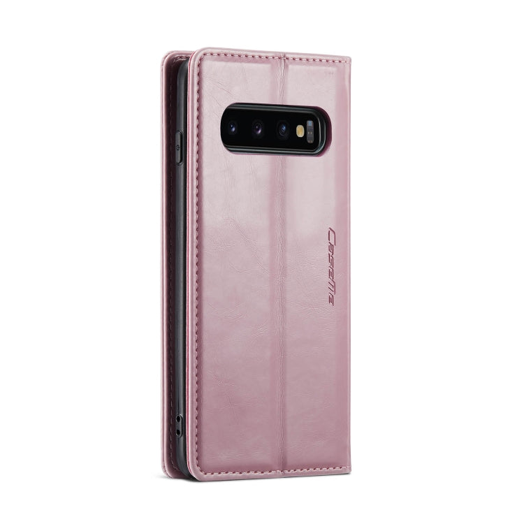 For Samsung Galaxy S10 CaseMe 003 Crazy Horse Texture Leather Phone Case(Rose Gold) - Galaxy Phone Cases by CaseMe | Online Shopping South Africa | PMC Jewellery | Buy Now Pay Later Mobicred